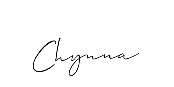 Allison_Script is a professional signature style that is perfect for those who want to add a touch of class to their signature. It is also a great choice for those who want to make their signature more unique. Get Chynna name to fancy signature for free. Chynna signature style 2 images and pictures png