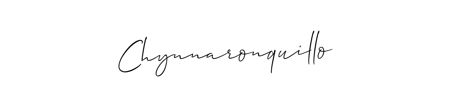 Use a signature maker to create a handwritten signature online. With this signature software, you can design (Allison_Script) your own signature for name Chynnaronquillo. Chynnaronquillo signature style 2 images and pictures png