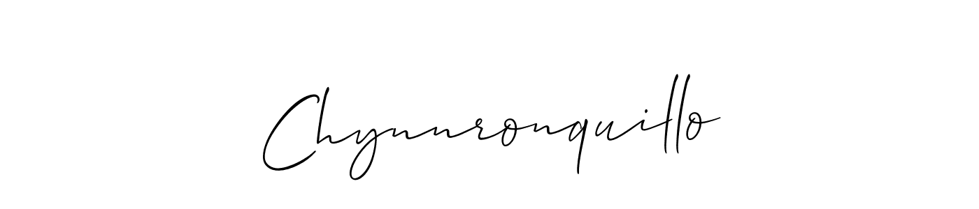 How to make Chynnronquillo name signature. Use Allison_Script style for creating short signs online. This is the latest handwritten sign. Chynnronquillo signature style 2 images and pictures png