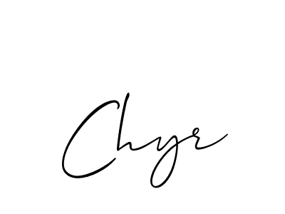 Similarly Allison_Script is the best handwritten signature design. Signature creator online .You can use it as an online autograph creator for name Chyr. Chyr signature style 2 images and pictures png