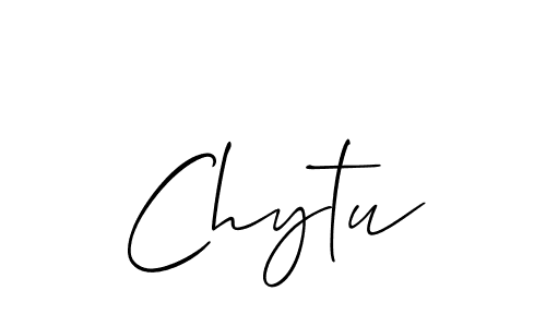 Design your own signature with our free online signature maker. With this signature software, you can create a handwritten (Allison_Script) signature for name Chytu. Chytu signature style 2 images and pictures png