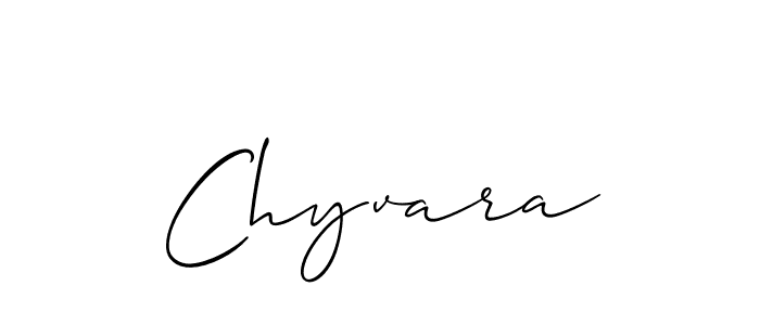 It looks lik you need a new signature style for name Chyvara. Design unique handwritten (Allison_Script) signature with our free signature maker in just a few clicks. Chyvara signature style 2 images and pictures png