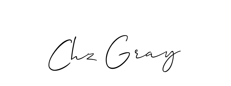 You should practise on your own different ways (Allison_Script) to write your name (Chz Gray) in signature. don't let someone else do it for you. Chz Gray signature style 2 images and pictures png