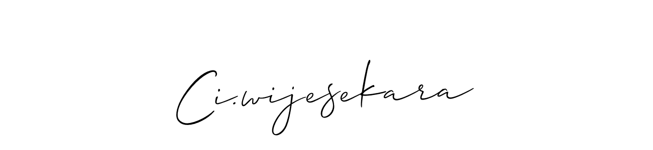 if you are searching for the best signature style for your name Ci.wijesekara. so please give up your signature search. here we have designed multiple signature styles  using Allison_Script. Ci.wijesekara signature style 2 images and pictures png