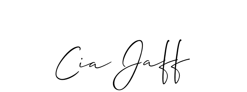 Use a signature maker to create a handwritten signature online. With this signature software, you can design (Allison_Script) your own signature for name Cia Jaff. Cia Jaff signature style 2 images and pictures png