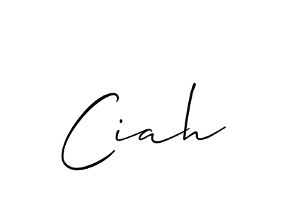 How to make Ciah signature? Allison_Script is a professional autograph style. Create handwritten signature for Ciah name. Ciah signature style 2 images and pictures png