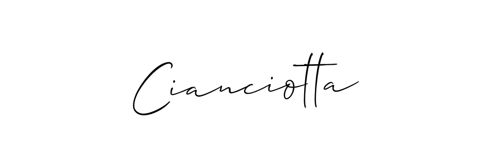You can use this online signature creator to create a handwritten signature for the name Cianciotta. This is the best online autograph maker. Cianciotta signature style 2 images and pictures png
