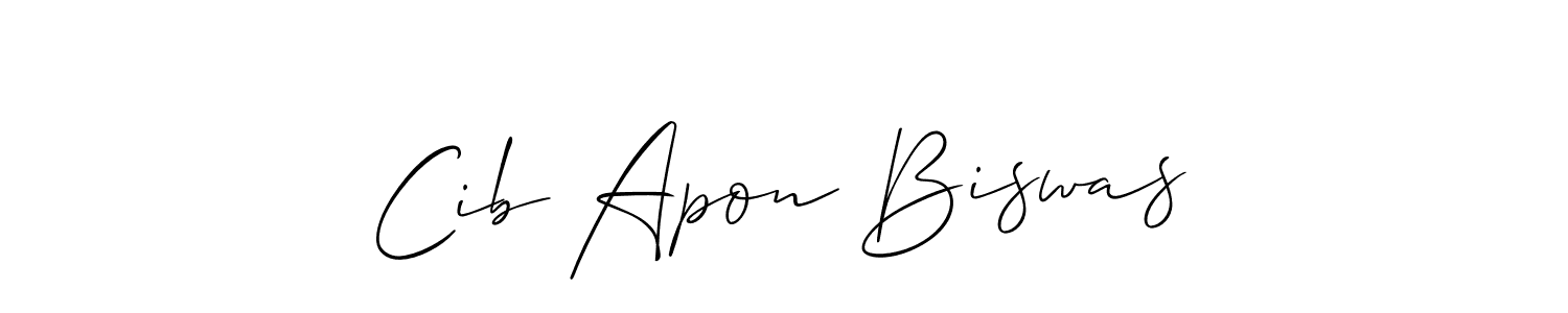 You should practise on your own different ways (Allison_Script) to write your name (Cib Apon Biswas) in signature. don't let someone else do it for you. Cib Apon Biswas signature style 2 images and pictures png