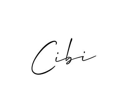 How to make Cibi signature? Allison_Script is a professional autograph style. Create handwritten signature for Cibi name. Cibi signature style 2 images and pictures png