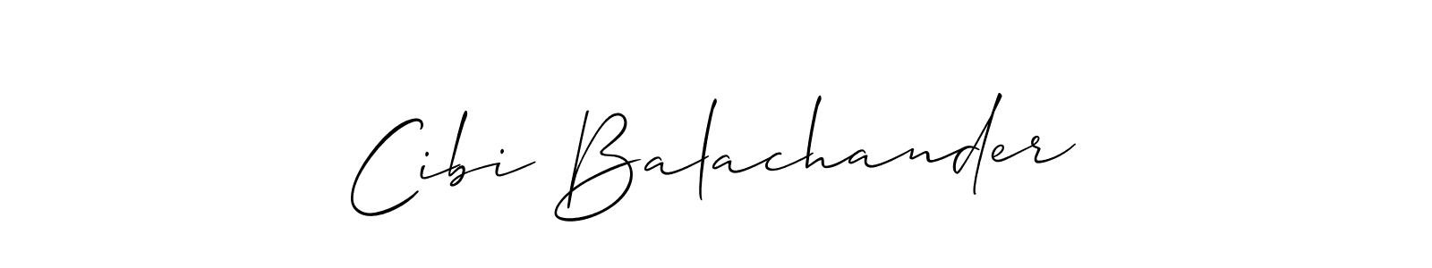 How to Draw Cibi Balachander signature style? Allison_Script is a latest design signature styles for name Cibi Balachander. Cibi Balachander signature style 2 images and pictures png