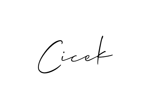 It looks lik you need a new signature style for name Cicek. Design unique handwritten (Allison_Script) signature with our free signature maker in just a few clicks. Cicek signature style 2 images and pictures png