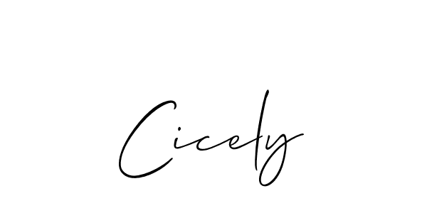 Allison_Script is a professional signature style that is perfect for those who want to add a touch of class to their signature. It is also a great choice for those who want to make their signature more unique. Get Cicely name to fancy signature for free. Cicely signature style 2 images and pictures png