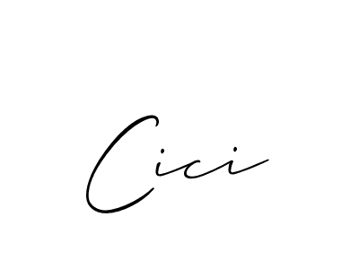 How to make Cici name signature. Use Allison_Script style for creating short signs online. This is the latest handwritten sign. Cici signature style 2 images and pictures png