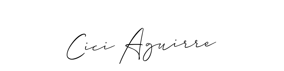 if you are searching for the best signature style for your name Cici Aguirre. so please give up your signature search. here we have designed multiple signature styles  using Allison_Script. Cici Aguirre signature style 2 images and pictures png