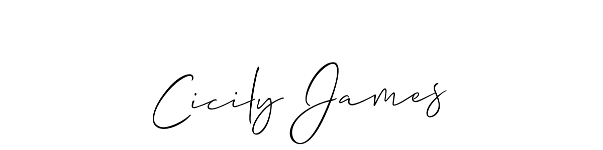 How to make Cicily James name signature. Use Allison_Script style for creating short signs online. This is the latest handwritten sign. Cicily James signature style 2 images and pictures png