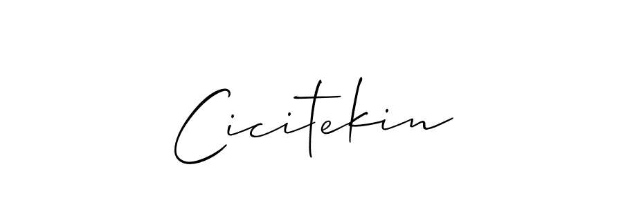 The best way (Allison_Script) to make a short signature is to pick only two or three words in your name. The name Cicitekin include a total of six letters. For converting this name. Cicitekin signature style 2 images and pictures png