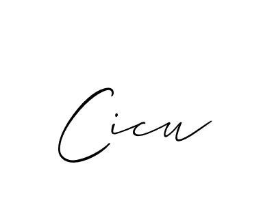 Make a beautiful signature design for name Cicu. With this signature (Allison_Script) style, you can create a handwritten signature for free. Cicu signature style 2 images and pictures png