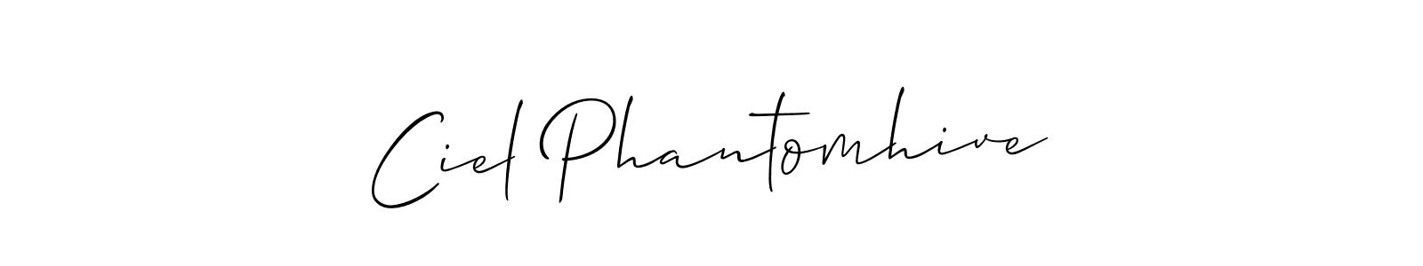 Use a signature maker to create a handwritten signature online. With this signature software, you can design (Allison_Script) your own signature for name Ciel Phantomhive. Ciel Phantomhive signature style 2 images and pictures png