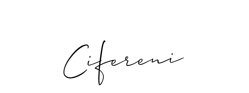 Once you've used our free online signature maker to create your best signature Allison_Script style, it's time to enjoy all of the benefits that Cifereni name signing documents. Cifereni signature style 2 images and pictures png