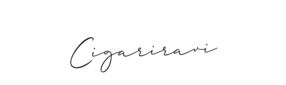 Make a beautiful signature design for name Cigariravi. With this signature (Allison_Script) style, you can create a handwritten signature for free. Cigariravi signature style 2 images and pictures png