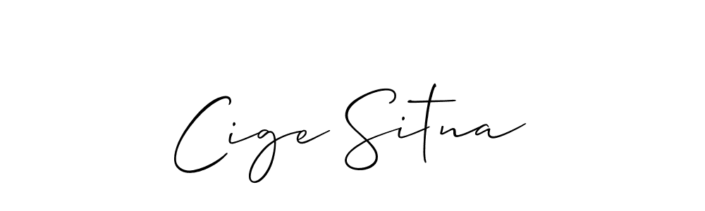 The best way (Allison_Script) to make a short signature is to pick only two or three words in your name. The name Cige Sitna include a total of six letters. For converting this name. Cige Sitna signature style 2 images and pictures png