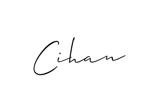 How to make Cihan signature? Allison_Script is a professional autograph style. Create handwritten signature for Cihan name. Cihan signature style 2 images and pictures png