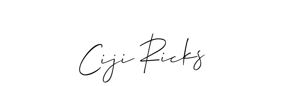 Make a beautiful signature design for name Ciji Ricks. Use this online signature maker to create a handwritten signature for free. Ciji Ricks signature style 2 images and pictures png