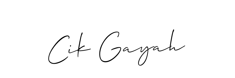 Check out images of Autograph of Cik Gayah name. Actor Cik Gayah Signature Style. Allison_Script is a professional sign style online. Cik Gayah signature style 2 images and pictures png