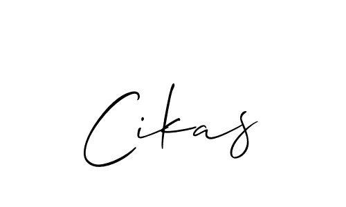 How to make Cikas name signature. Use Allison_Script style for creating short signs online. This is the latest handwritten sign. Cikas signature style 2 images and pictures png