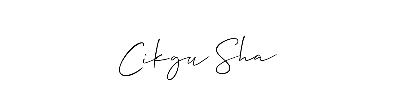 if you are searching for the best signature style for your name Cikgu Sha ✨. so please give up your signature search. here we have designed multiple signature styles  using Allison_Script. Cikgu Sha ✨ signature style 2 images and pictures png