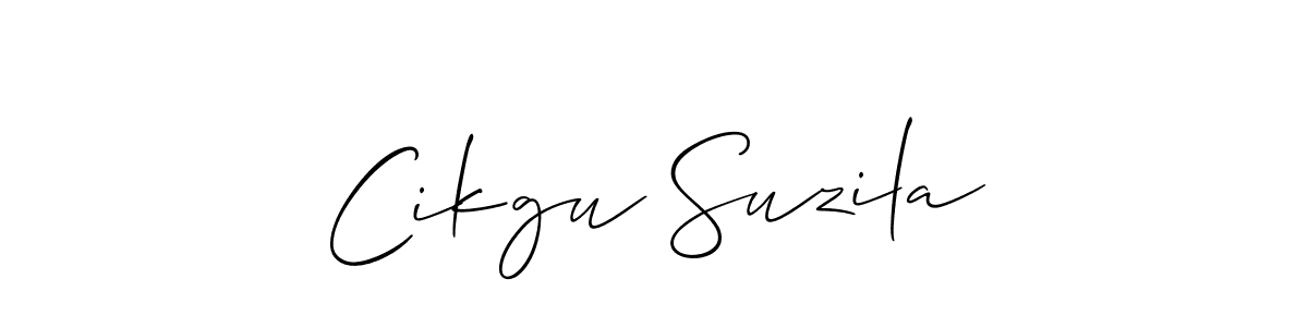 It looks lik you need a new signature style for name Cikgu Suzila. Design unique handwritten (Allison_Script) signature with our free signature maker in just a few clicks. Cikgu Suzila signature style 2 images and pictures png