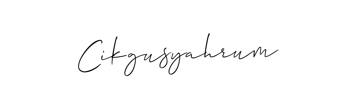 You should practise on your own different ways (Allison_Script) to write your name (Cikgusyahrum) in signature. don't let someone else do it for you. Cikgusyahrum signature style 2 images and pictures png