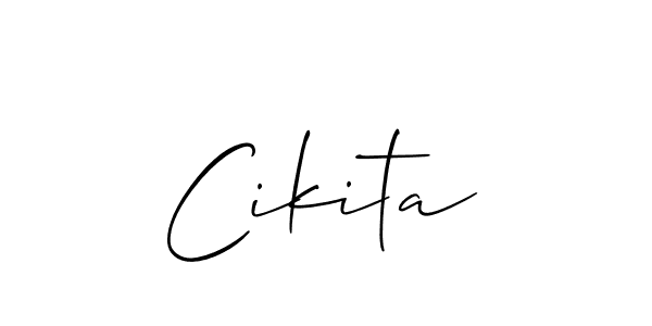 Cikita stylish signature style. Best Handwritten Sign (Allison_Script) for my name. Handwritten Signature Collection Ideas for my name Cikita. Cikita signature style 2 images and pictures png