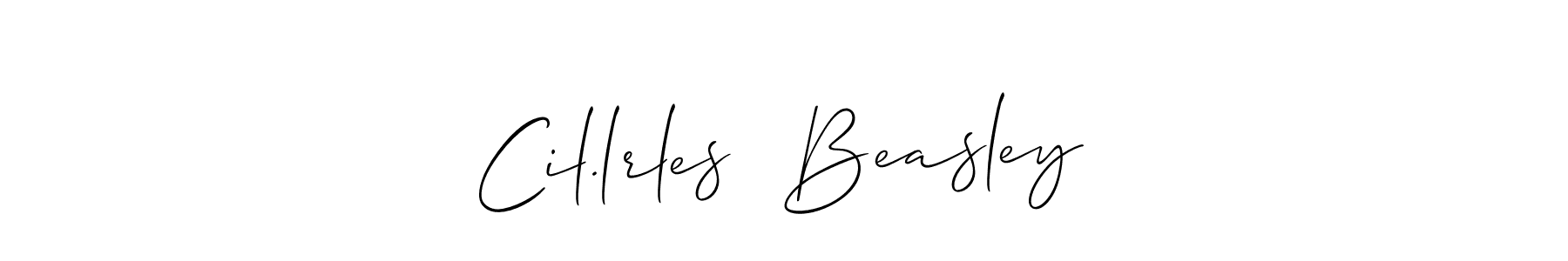 Use a signature maker to create a handwritten signature online. With this signature software, you can design (Allison_Script) your own signature for name Cil.lrles  Beasley. Cil.lrles  Beasley signature style 2 images and pictures png