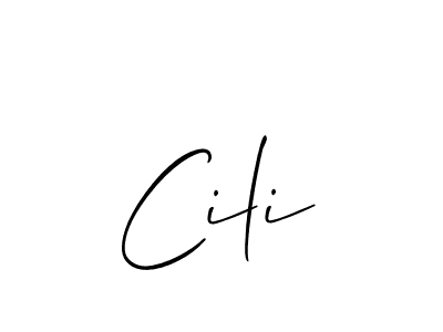 How to make Cili name signature. Use Allison_Script style for creating short signs online. This is the latest handwritten sign. Cili signature style 2 images and pictures png