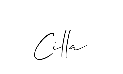 The best way (Allison_Script) to make a short signature is to pick only two or three words in your name. The name Cilla include a total of six letters. For converting this name. Cilla signature style 2 images and pictures png