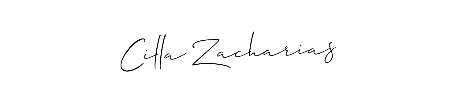 How to Draw Cilla Zacharias signature style? Allison_Script is a latest design signature styles for name Cilla Zacharias. Cilla Zacharias signature style 2 images and pictures png