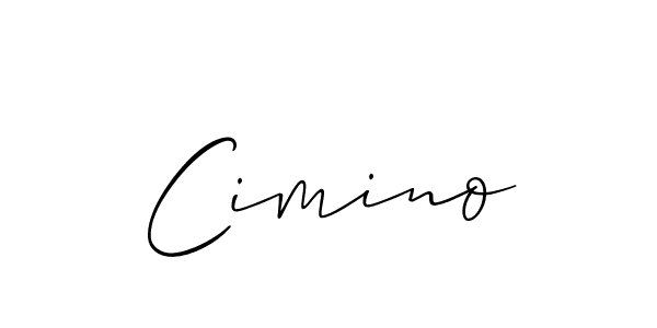 Cimino stylish signature style. Best Handwritten Sign (Allison_Script) for my name. Handwritten Signature Collection Ideas for my name Cimino. Cimino signature style 2 images and pictures png