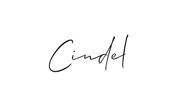 The best way (Allison_Script) to make a short signature is to pick only two or three words in your name. The name Cindel include a total of six letters. For converting this name. Cindel signature style 2 images and pictures png