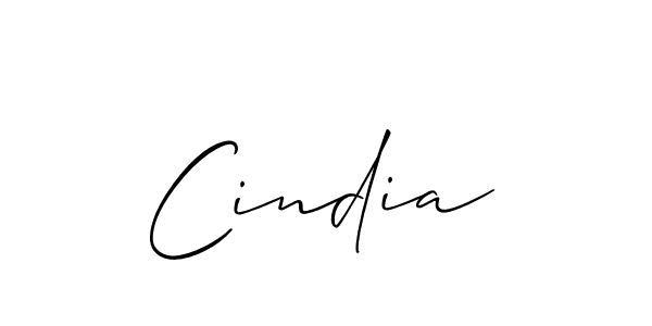 Use a signature maker to create a handwritten signature online. With this signature software, you can design (Allison_Script) your own signature for name Cindia. Cindia signature style 2 images and pictures png