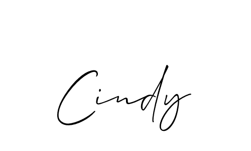 How to make Cindy signature? Allison_Script is a professional autograph style. Create handwritten signature for Cindy name. Cindy signature style 2 images and pictures png