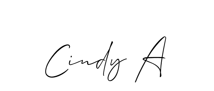Create a beautiful signature design for name Cindy A. With this signature (Allison_Script) fonts, you can make a handwritten signature for free. Cindy A signature style 2 images and pictures png