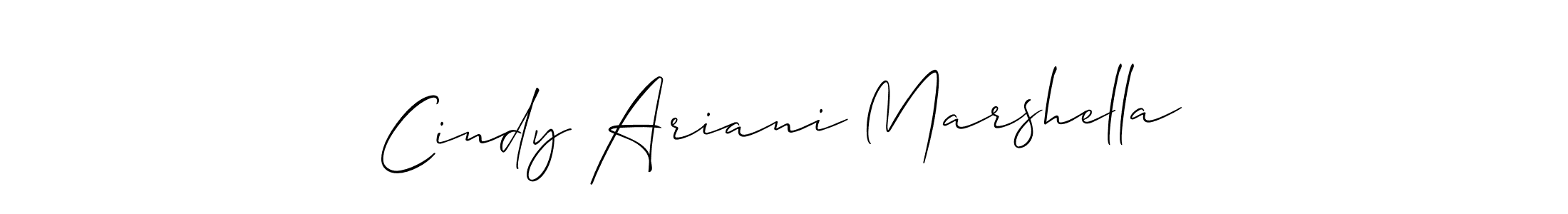 How to make Cindy Ariani Marshella signature? Allison_Script is a professional autograph style. Create handwritten signature for Cindy Ariani Marshella name. Cindy Ariani Marshella signature style 2 images and pictures png