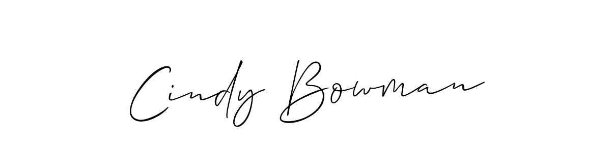 Make a beautiful signature design for name Cindy Bowman. With this signature (Allison_Script) style, you can create a handwritten signature for free. Cindy Bowman signature style 2 images and pictures png