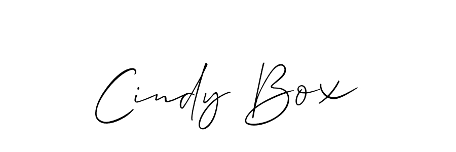 Cindy Box stylish signature style. Best Handwritten Sign (Allison_Script) for my name. Handwritten Signature Collection Ideas for my name Cindy Box. Cindy Box signature style 2 images and pictures png