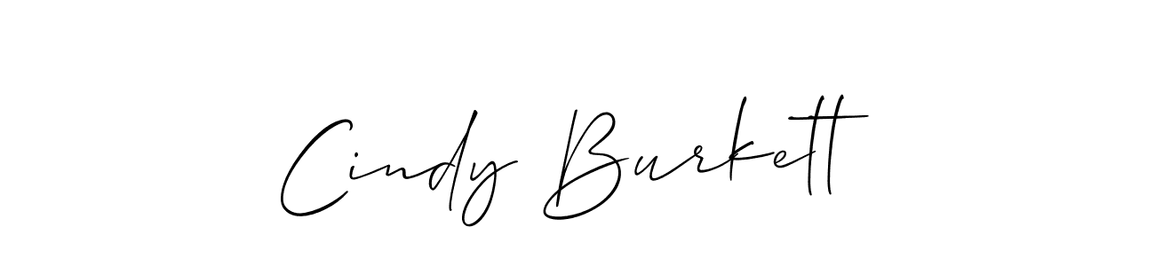 Create a beautiful signature design for name Cindy Burkett. With this signature (Allison_Script) fonts, you can make a handwritten signature for free. Cindy Burkett signature style 2 images and pictures png