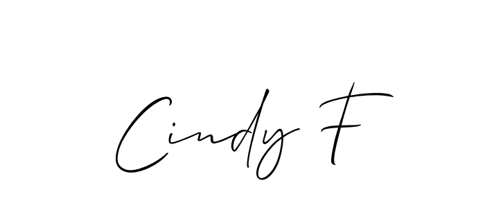 if you are searching for the best signature style for your name Cindy F. so please give up your signature search. here we have designed multiple signature styles  using Allison_Script. Cindy F signature style 2 images and pictures png