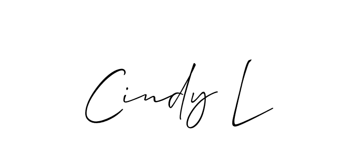Cindy L stylish signature style. Best Handwritten Sign (Allison_Script) for my name. Handwritten Signature Collection Ideas for my name Cindy L. Cindy L signature style 2 images and pictures png