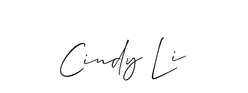 Create a beautiful signature design for name Cindy Li. With this signature (Allison_Script) fonts, you can make a handwritten signature for free. Cindy Li signature style 2 images and pictures png