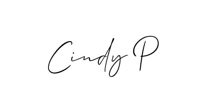 How to Draw Cindy P signature style? Allison_Script is a latest design signature styles for name Cindy P. Cindy P signature style 2 images and pictures png